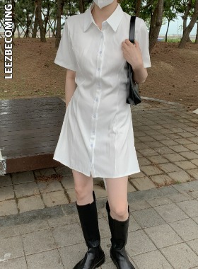 [LEEZ]렌코 카라 셔츠 원피스(3colors!)